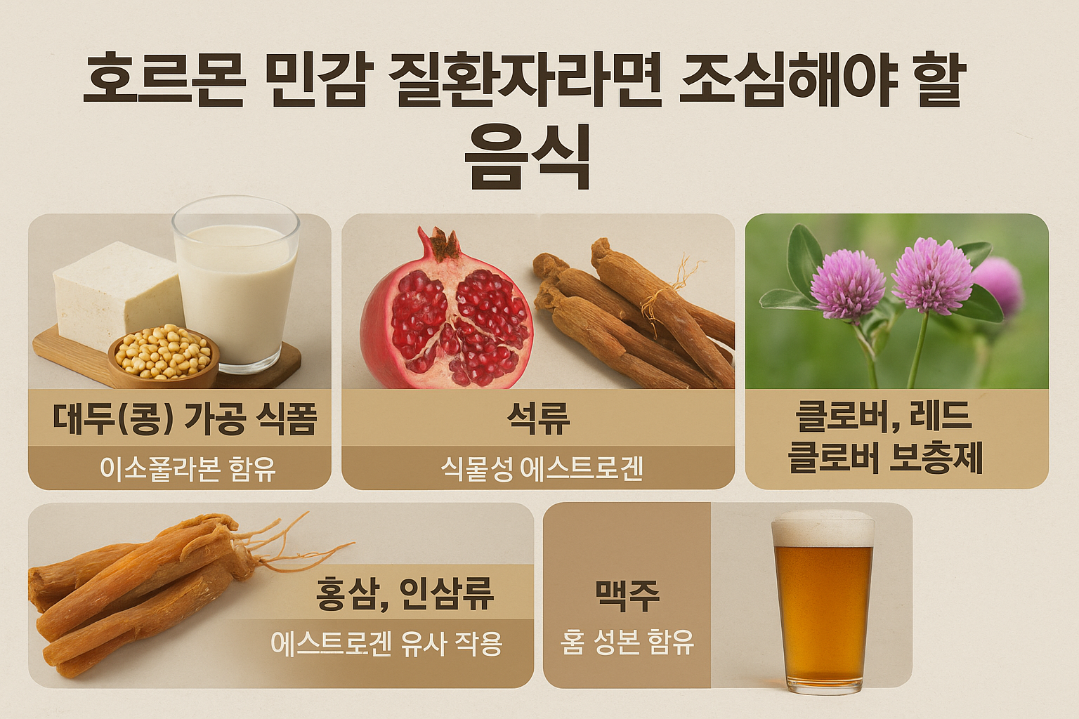 호르몬민감 여성질환 조심해야할 음식
