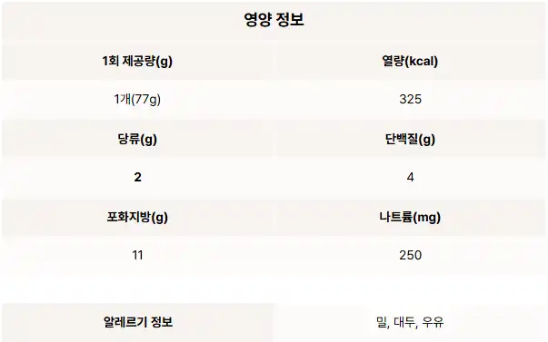 베리초코듀얼하트 칼로리