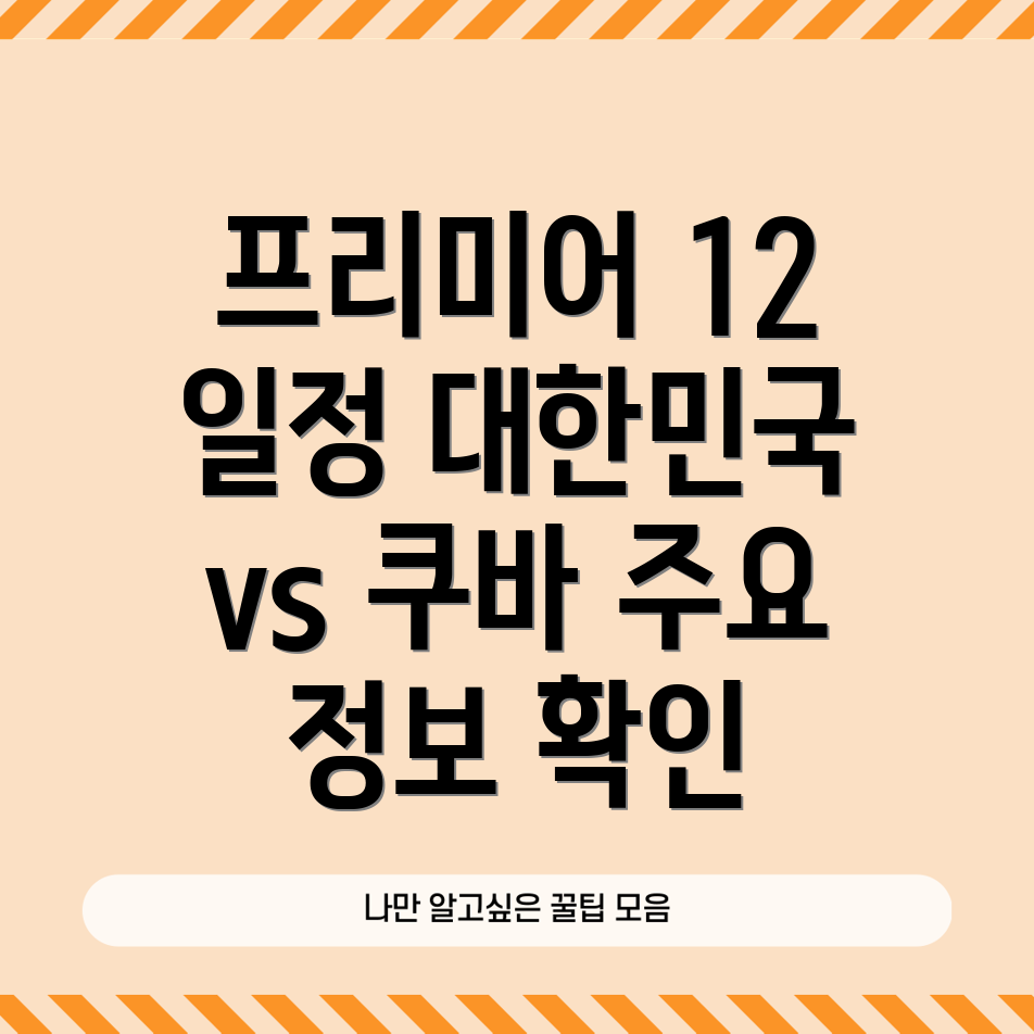 프리미어12 평가전