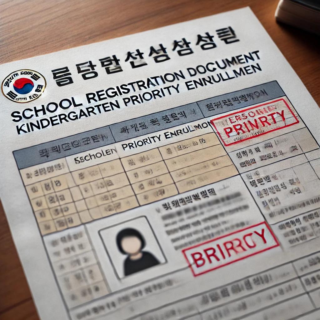 유치원 우선모집 등본