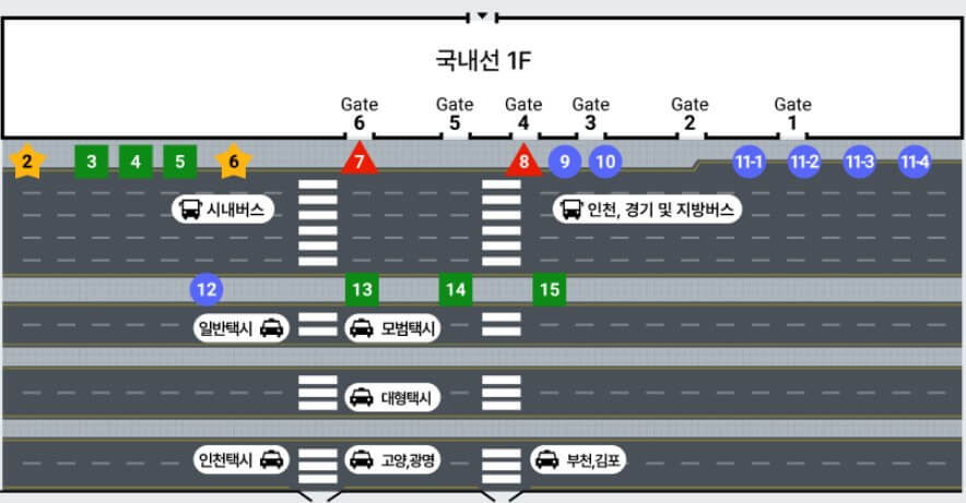 김포공항-국내선-8840번-승차장-이미지