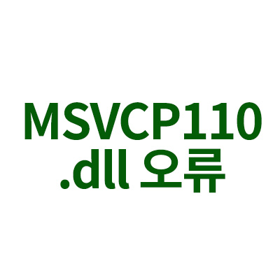 MSVCP110.dll 오류 해결하기!