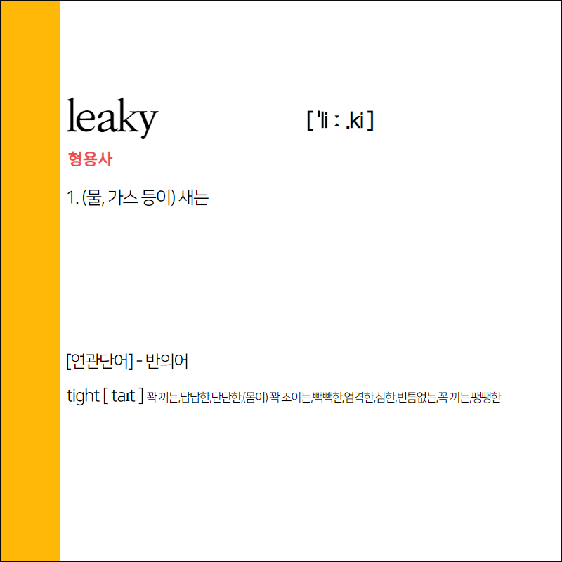 leaky 뜻