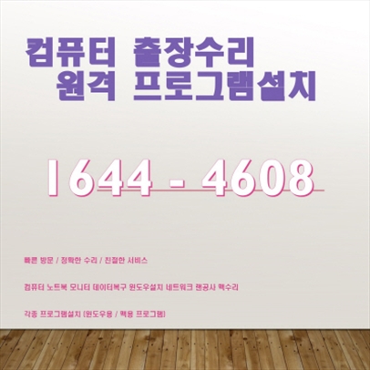  동작구 동작동 출장컴퓨터 수리 전문가, 다양한 프로그램 및 소프트웨어 설치 가능한 업체 소개