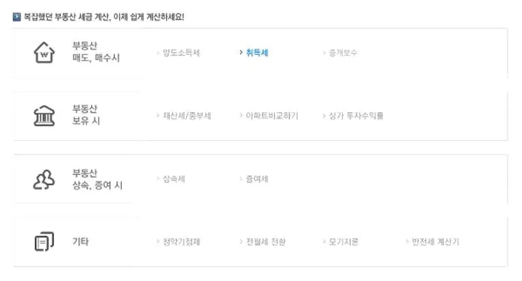 부동산 취득세율