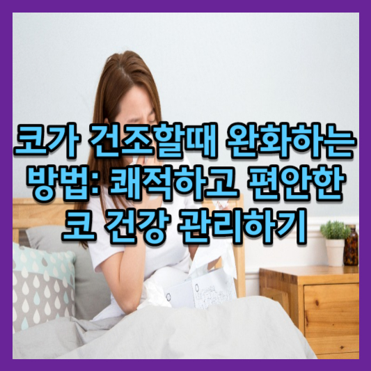  코가 건조할때 완화하는 방법: 쾌적하고 편안한 건강 관리하기
