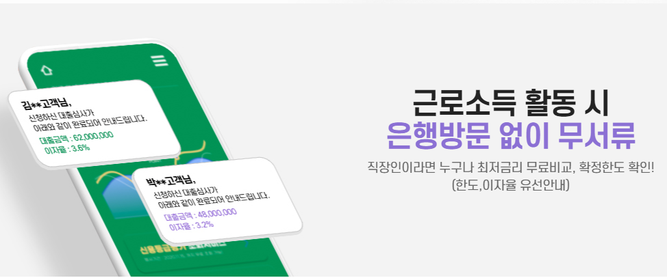  국민금융새희망센터-은행방문없이 무서류 최저금리 전화한통으로 당일입금-1억원까지