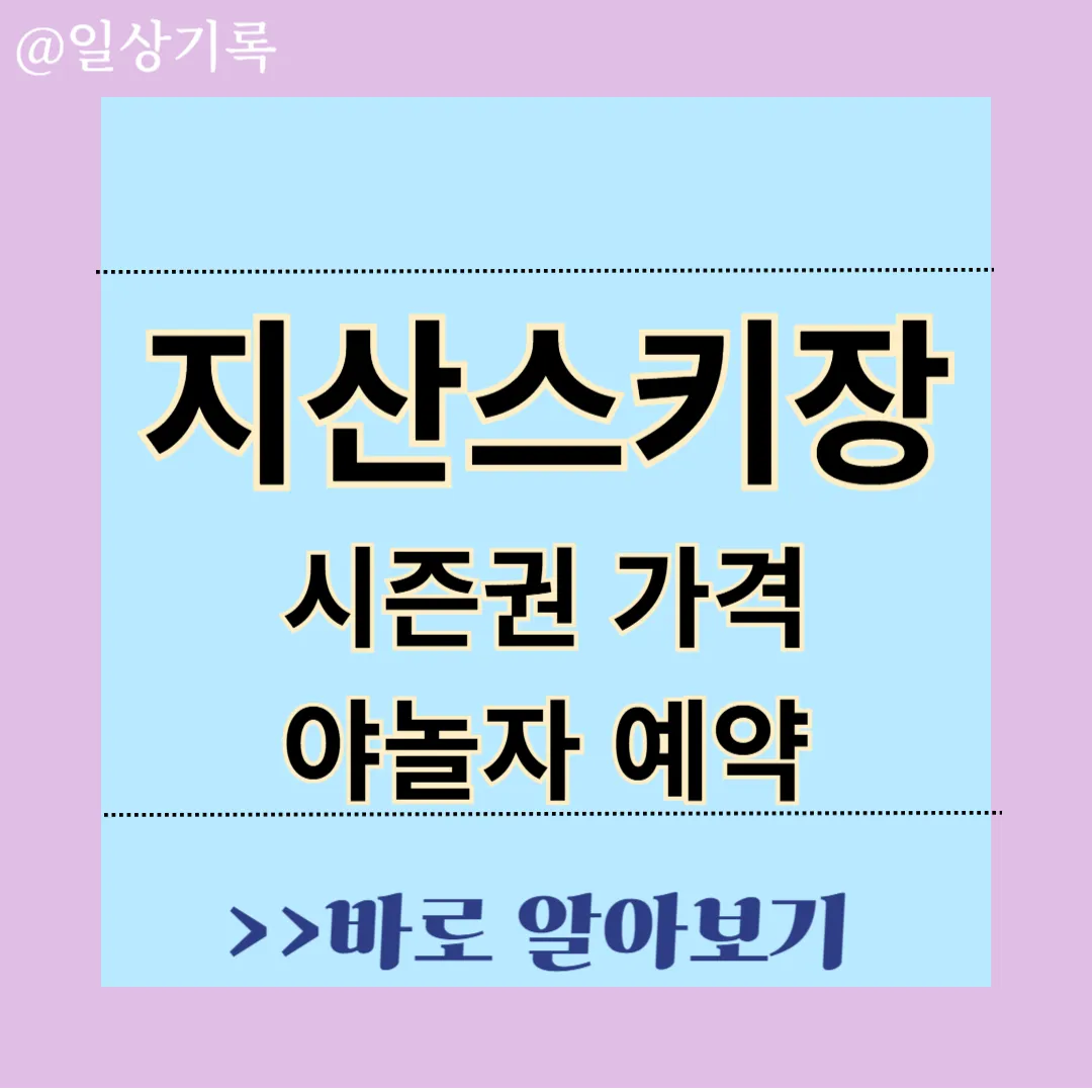 지산스키장 시즌권