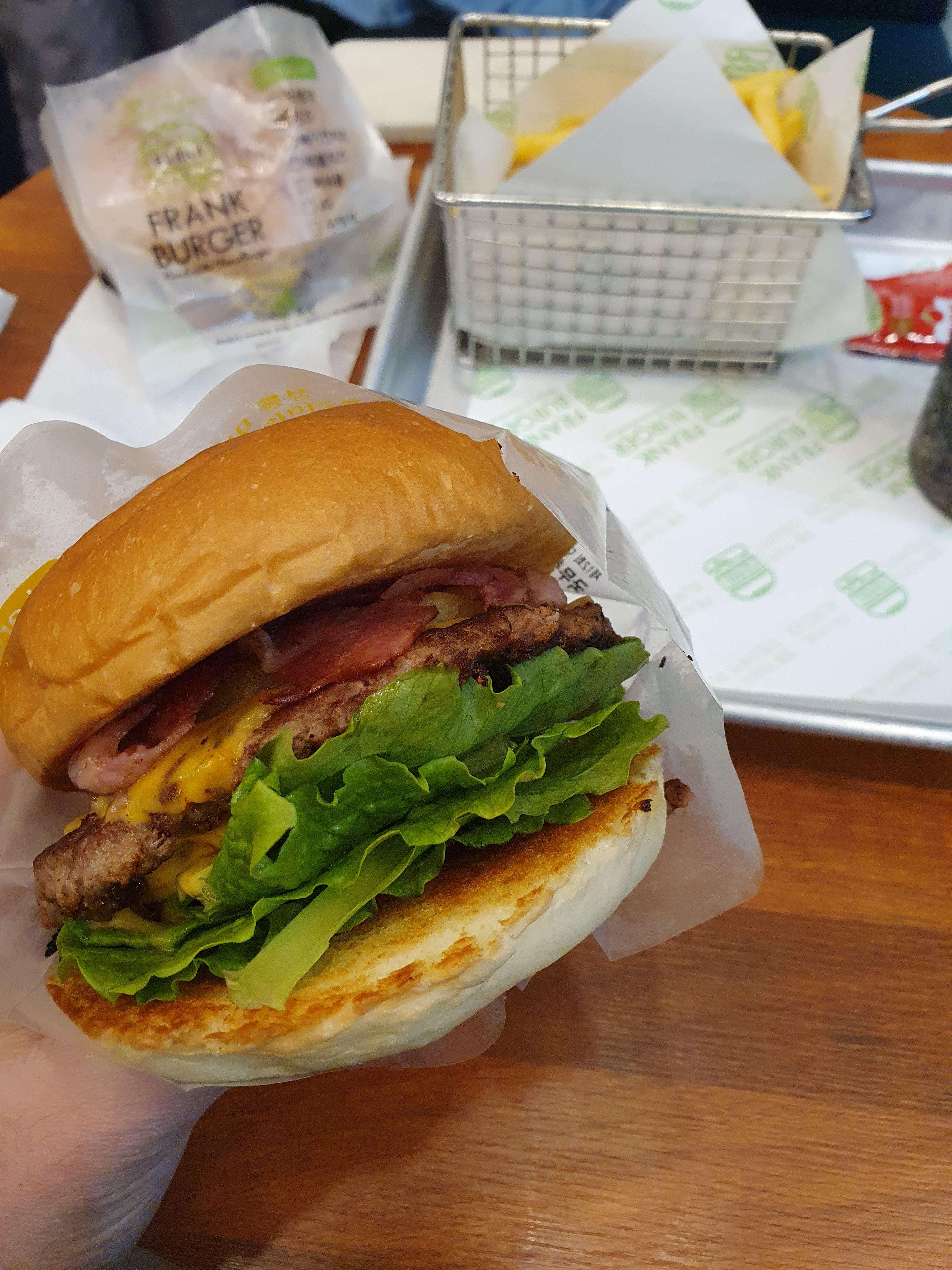  프랭크버거 베이컨치즈버거세트, 치즈버거 내돈내산 솔직후기 - 프랭크버거 위례 중앙점