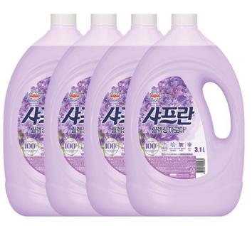 샤프란 릴렉싱아로마 섬유유연제 본품&#44; 3.1L&#44; 4개