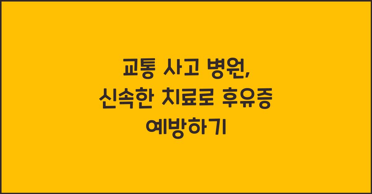 교통 사고 병원