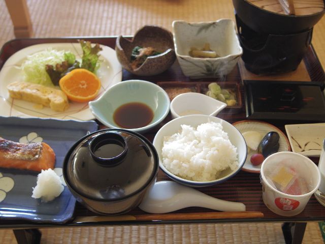 료칸의 아침식사 사진