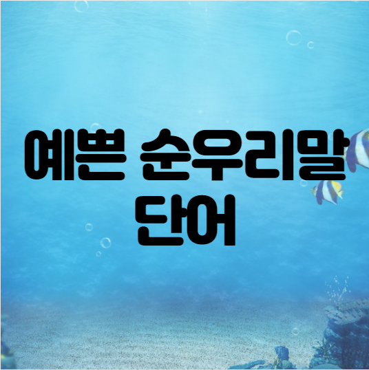  예쁜 순우리말 단어 총정리