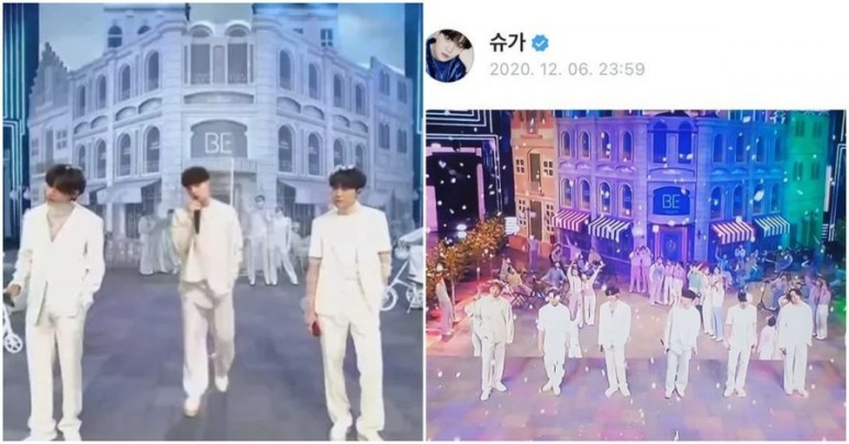  어깨 수술 bts 슈가 빈자리 AR로 채운 방탄소년단 다이너마이트 역대급 2020 MMA MAMA 무대