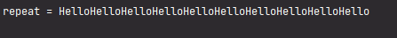 String repeat 메소드 사용 결과