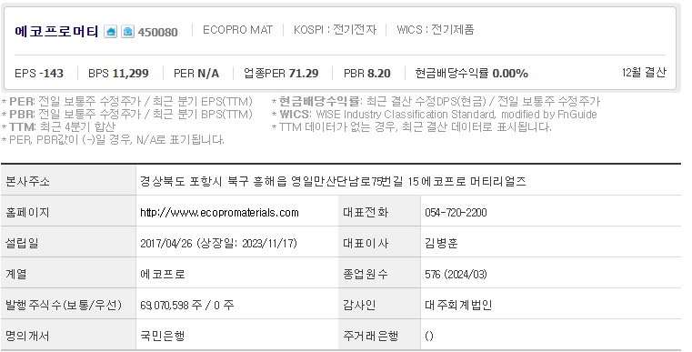 에코프로머티 기업개요
