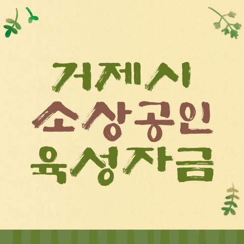 거제시 소상공인 육성자금