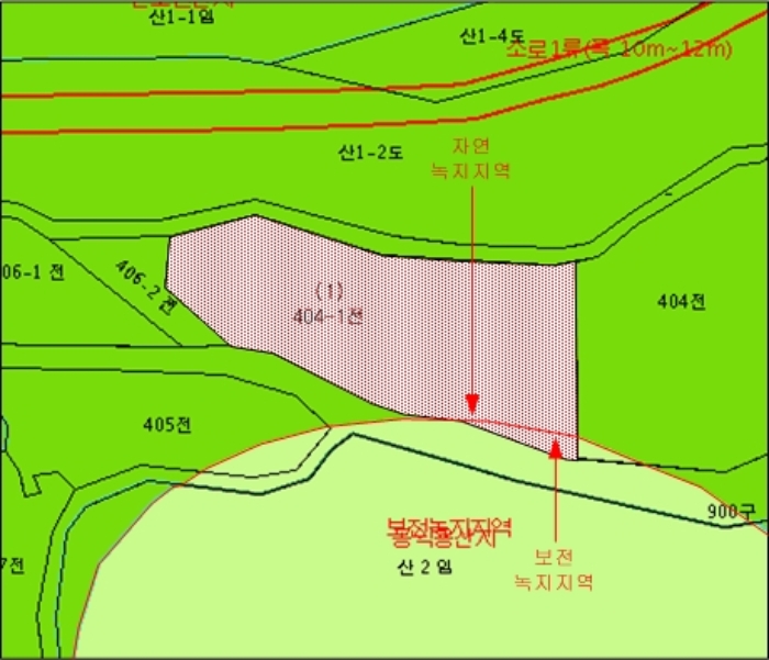 춘천지방법원2022타경1660 지적도 사진