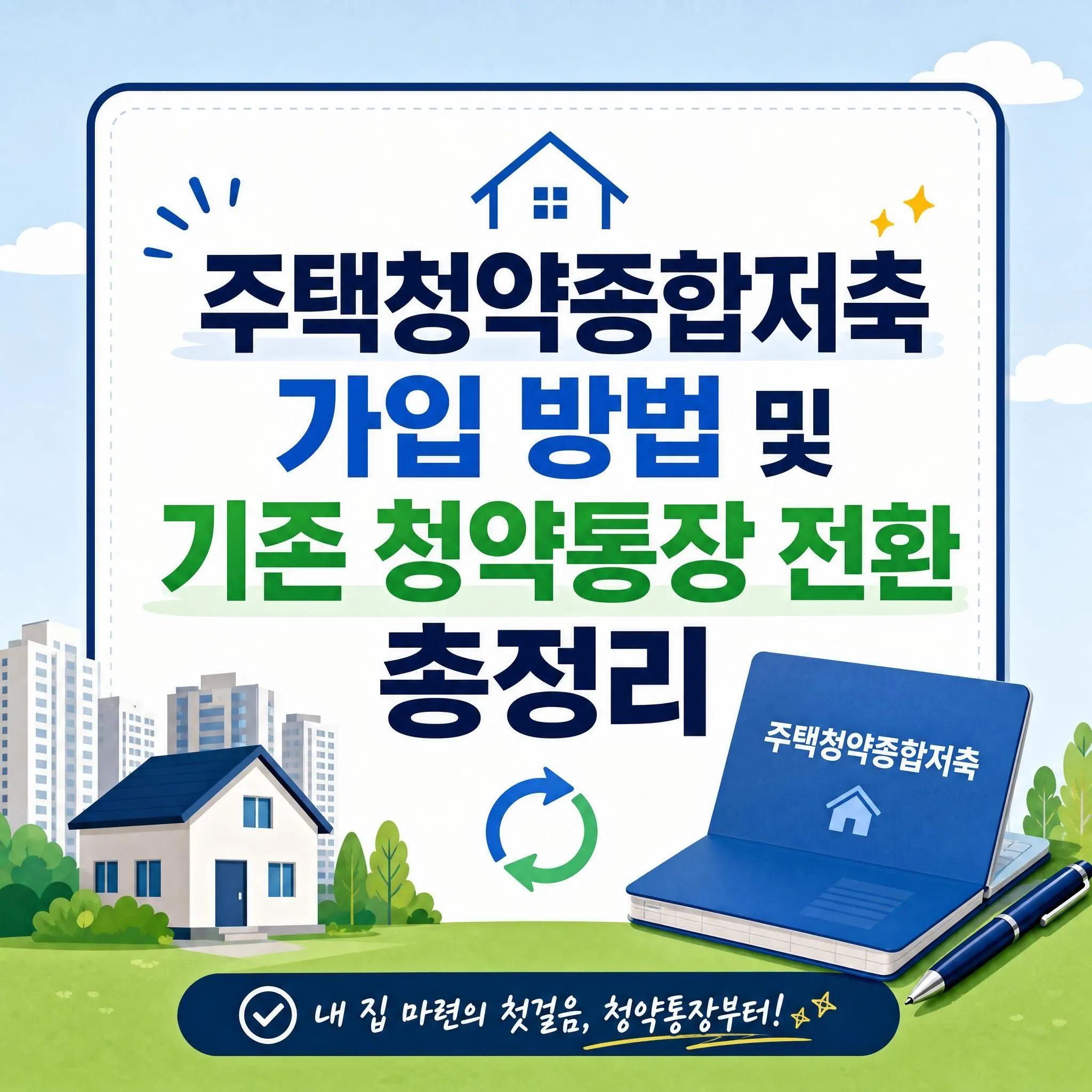 주택청약종합저축 가입 방법 및 기존 청약통장 전환 총정리