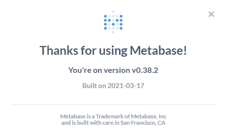  Metabase 0.38 버전 특징(2021년 2월 17일 업데이트)