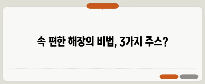 과식 다음날 회복 해장 디톡스 주스 레시피 3가지면 딱이죠!