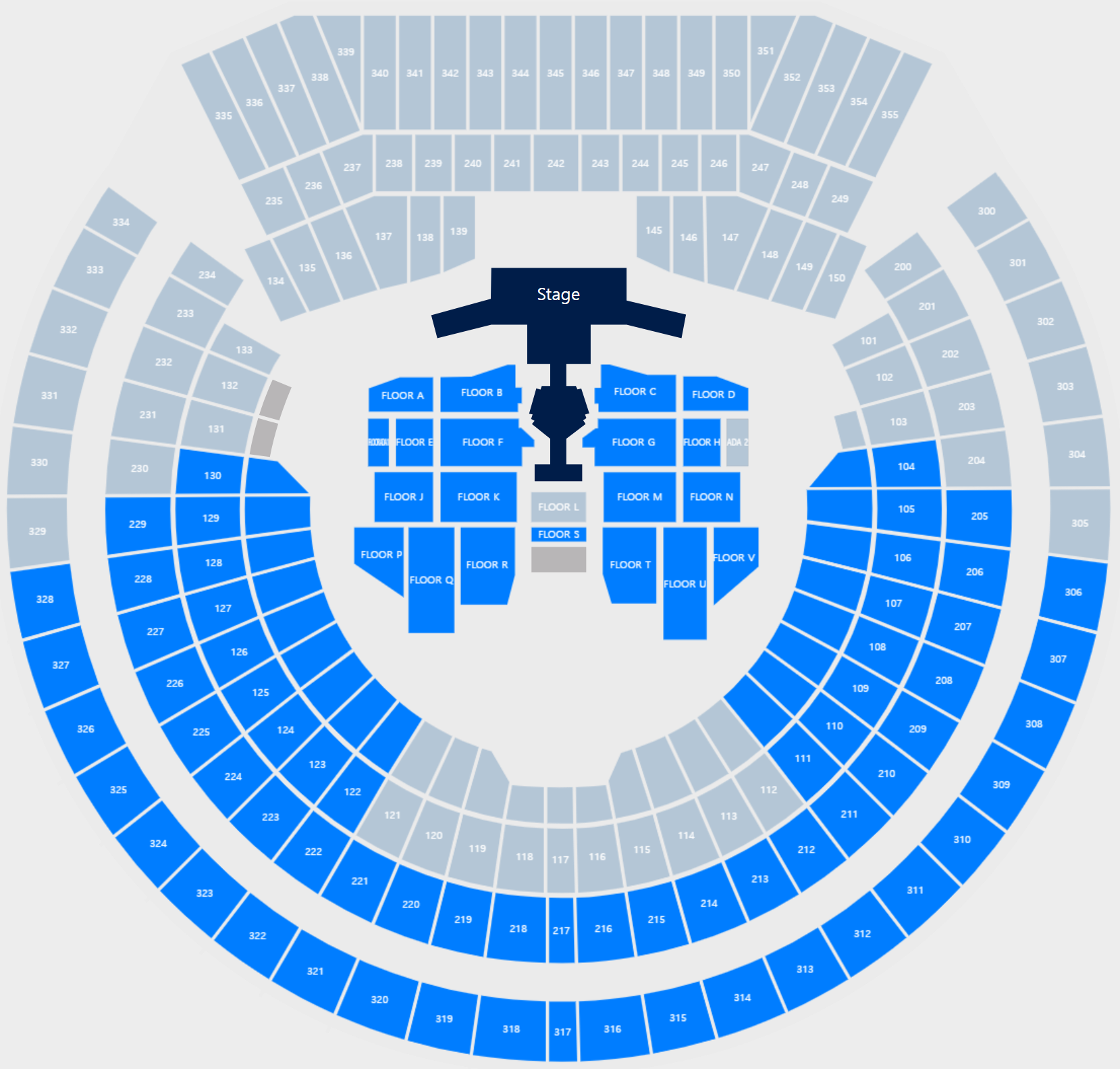 2024 TOMORROW X TOGETHER WORLD TOUR &amp;lt;ACT : PROMISE&amp;gt; IN U.S. OAKLAND-ALAMEDA COUNTY COLISEUM 좌석배치도