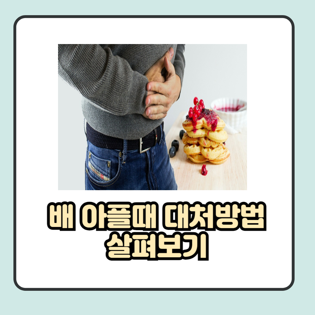 배 아플때 대처방법