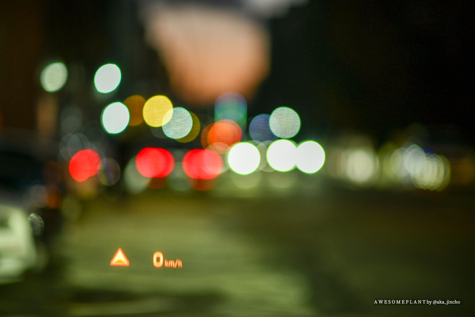 midnight picture with bokeh effect.