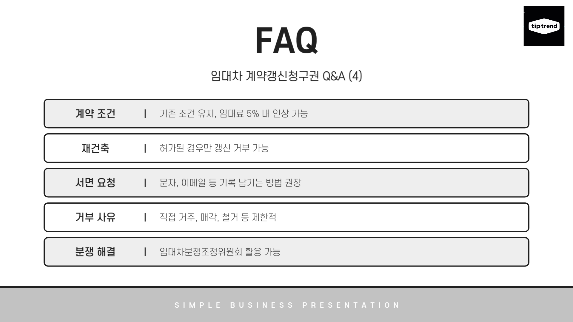 임대차 계약 갱신 청구권 -4