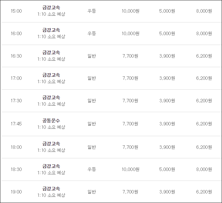 홍천에서 동서울터미널 고속버스 시간표, 요금, 예약, 예매, 예약 홍천에서 동서울터미널 고속버스 시간표, 요금, 예약, 예매, 예약