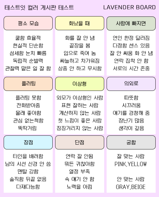 LAVENDER 라벤더 ISTP