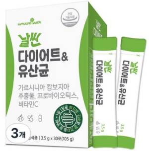 메이준뉴트리 날씬 다이어트 & 유산균 레몬맛 30p 105g&#44; 3개