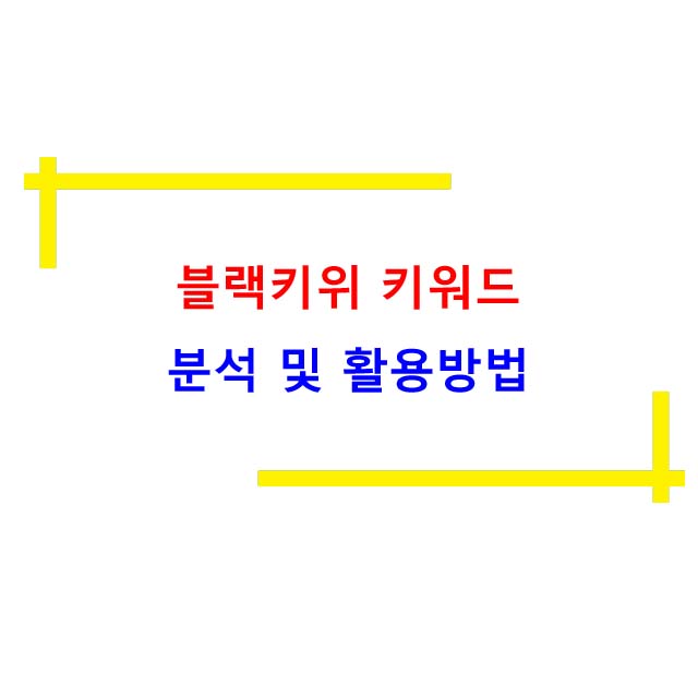  블랙키위 키워드 분석 및 활용방법