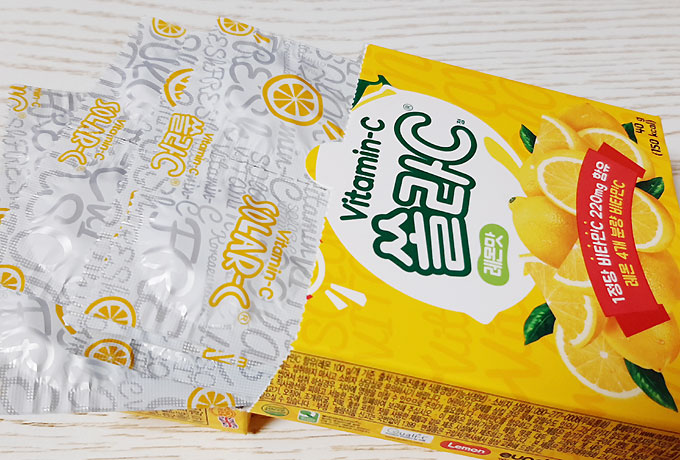 다이소 레몬맛 쏠라씨 20정 가격 비타민씨 쏠라C