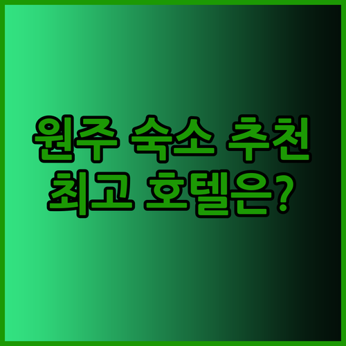 원주 숙소 추천 원주 센트럴호텔 오키