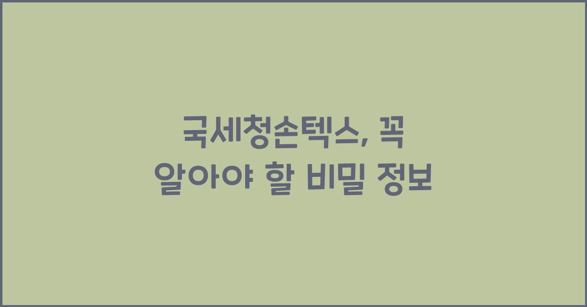 국세청손텍스