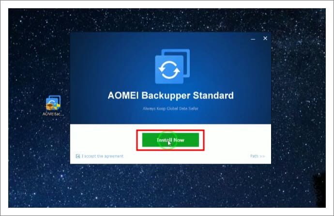 AOMEI Backupper Standard Free 설치 시작