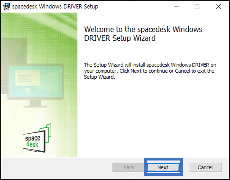 SPACEDESK-설치과정