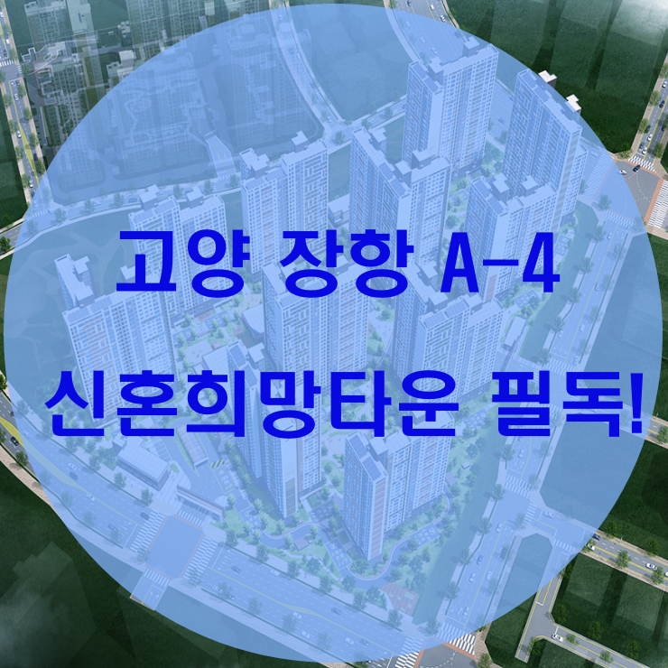  고양 장항 신혼희망타운 A-4블록 필독!