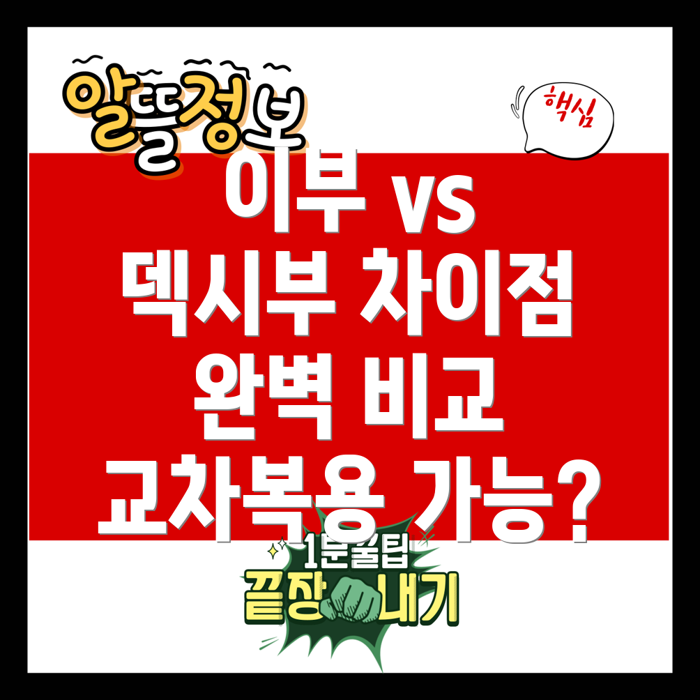 이부프로펜 vs 덱시부프로펜 차이점, 교차복용 가능성 비교