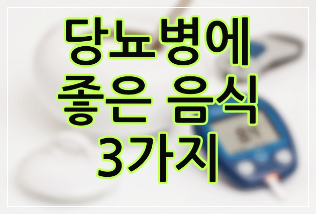  당뇨병에 좋은 음식 3가지