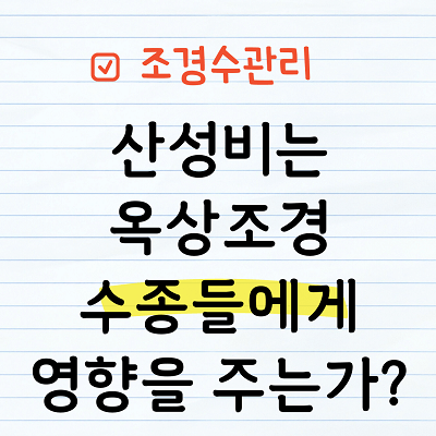 옥상조경에 산성비영향