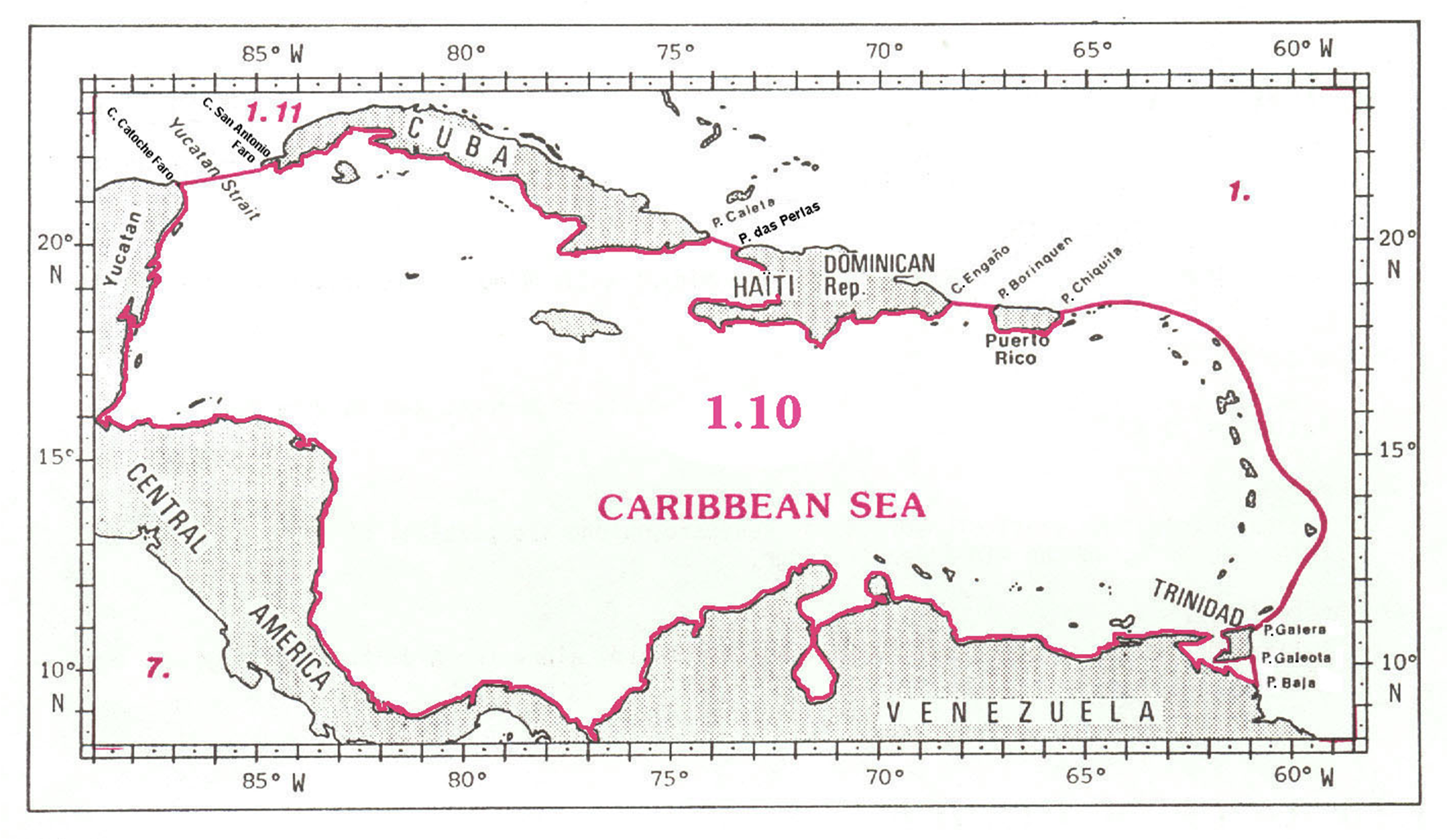 카리브해의 범위