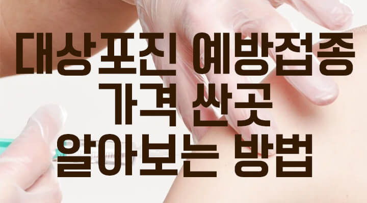  대상포진 예방접종 가격 알아보기