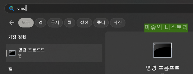 cmd 실행하기