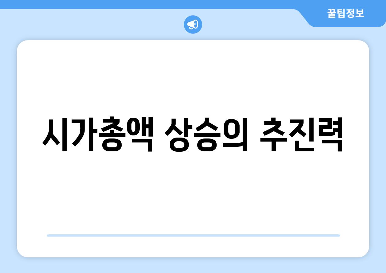 시가총액 상승의 추진력