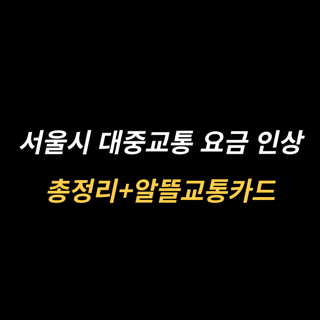 서울시 대중교통 요금 인상