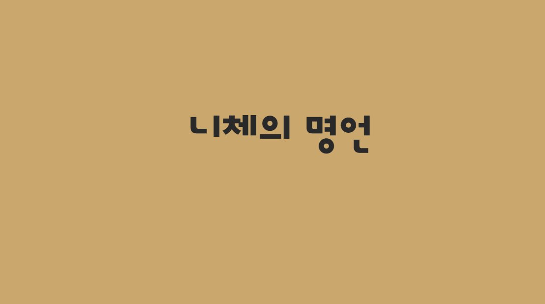  니체의 명언 "  진실의 산을 오르는데 헛된 법이 없다."