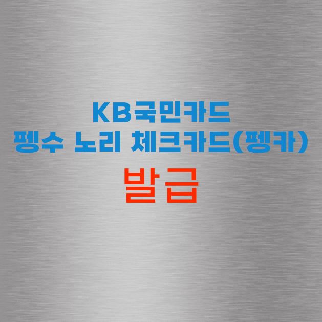 KB국민카드 펭수 노리 체크카드(펭카)