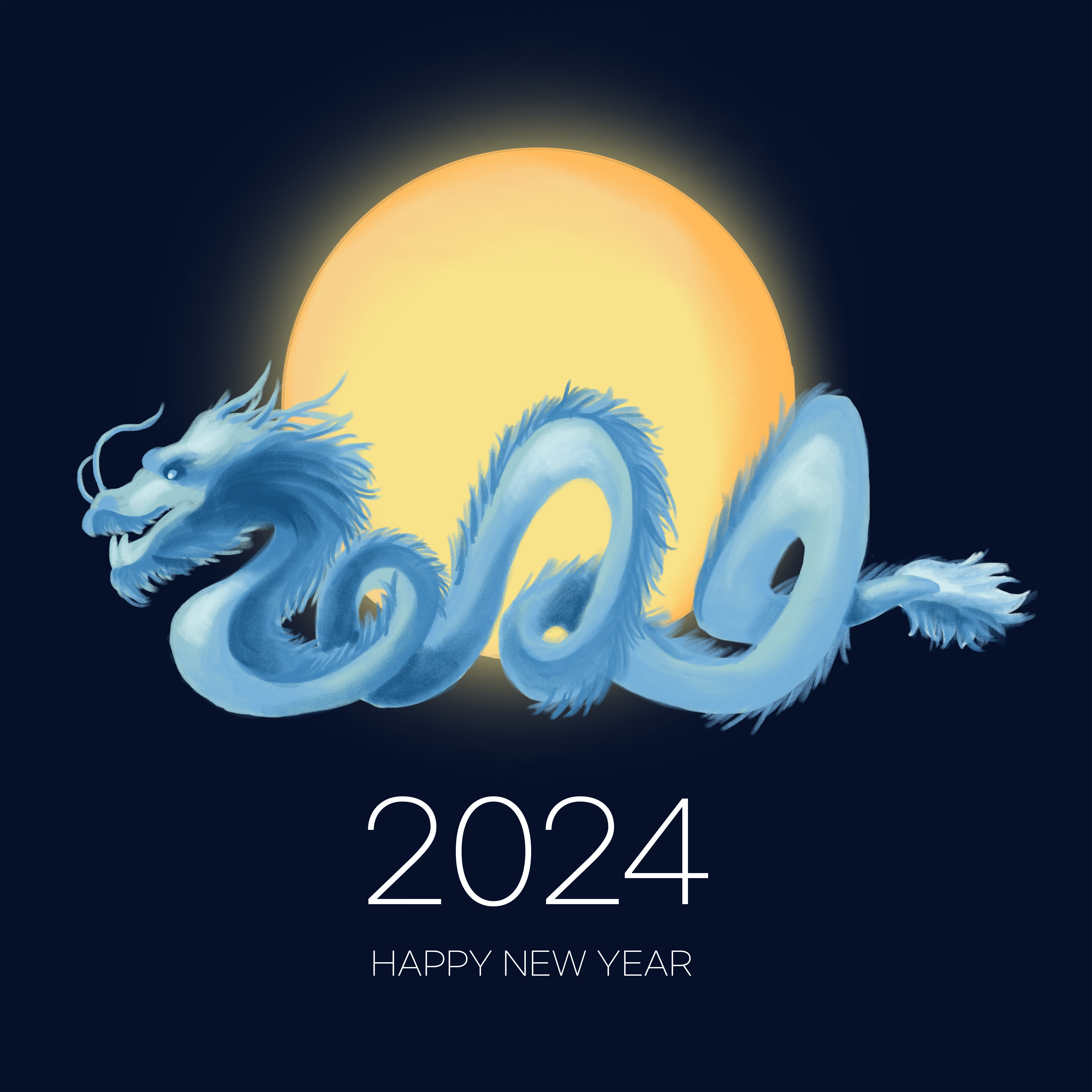 2024 청룡 새해 인사말 카드
